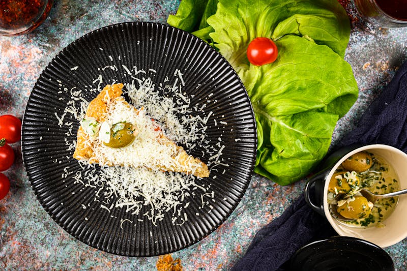 Loaded Focaccia bread with herbs and olive oil